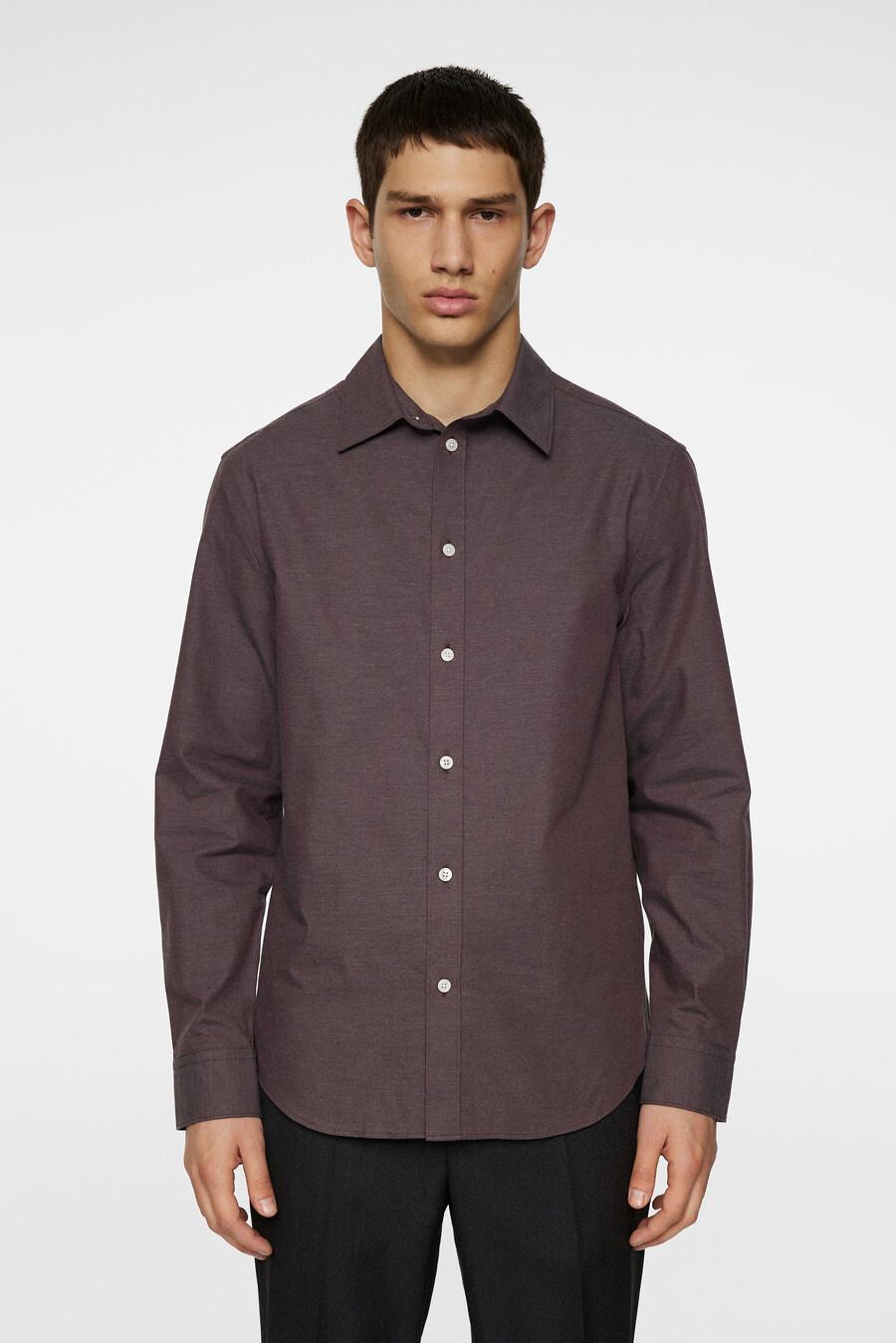 camisa de franela ligera y ajustada