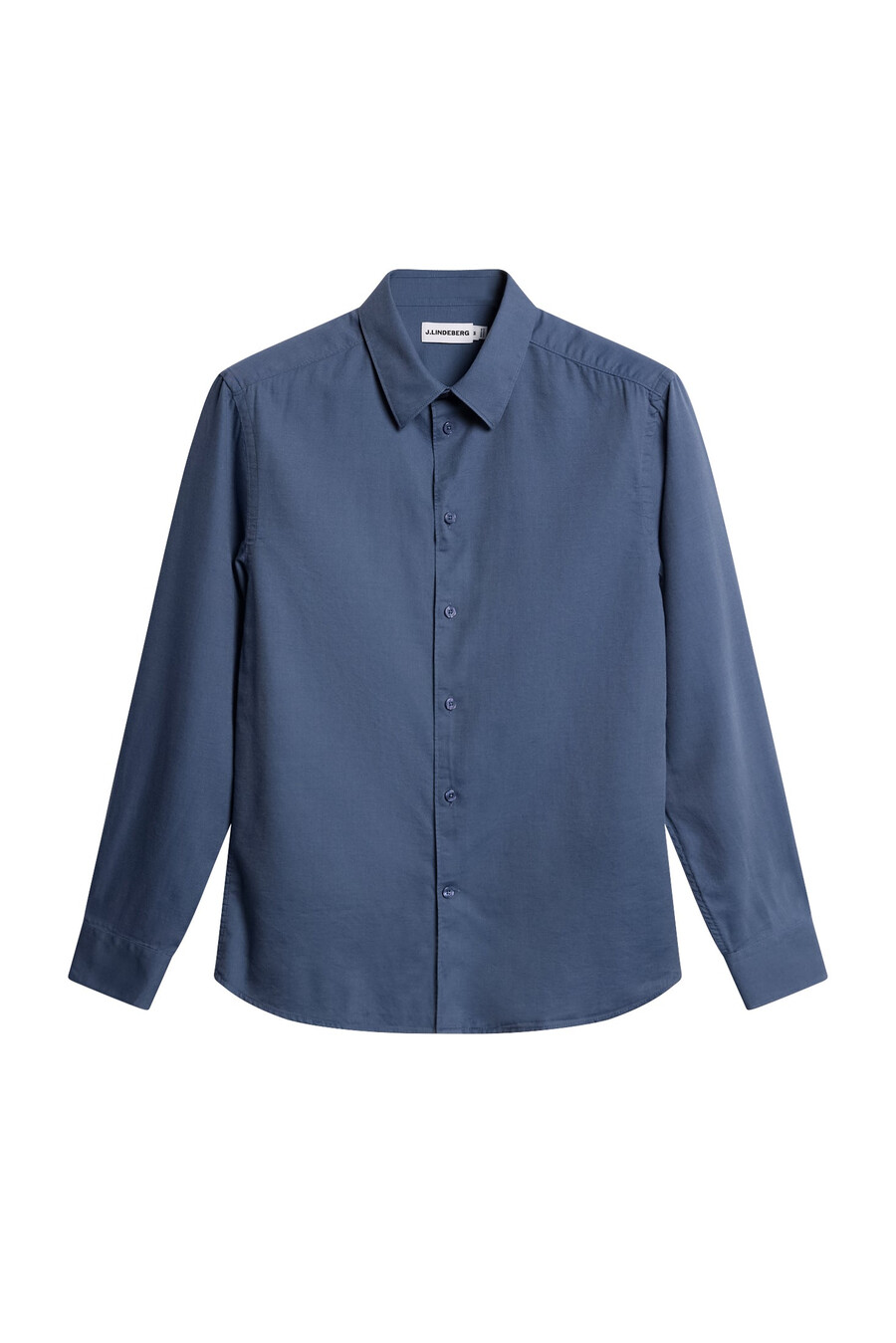 camisa de algodón tencel de manga larga entallada
