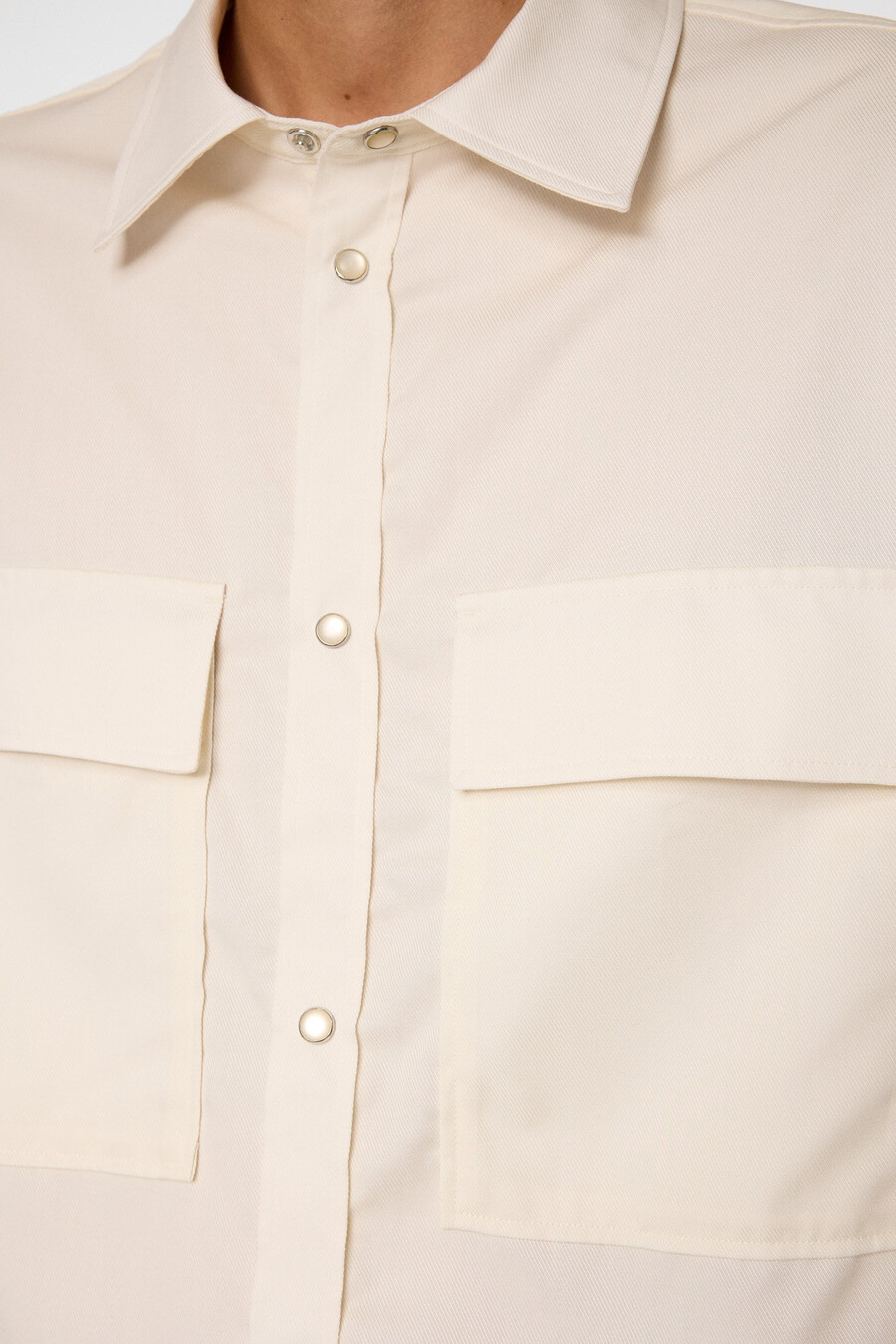 camisa de sarga de tencel de finnigan