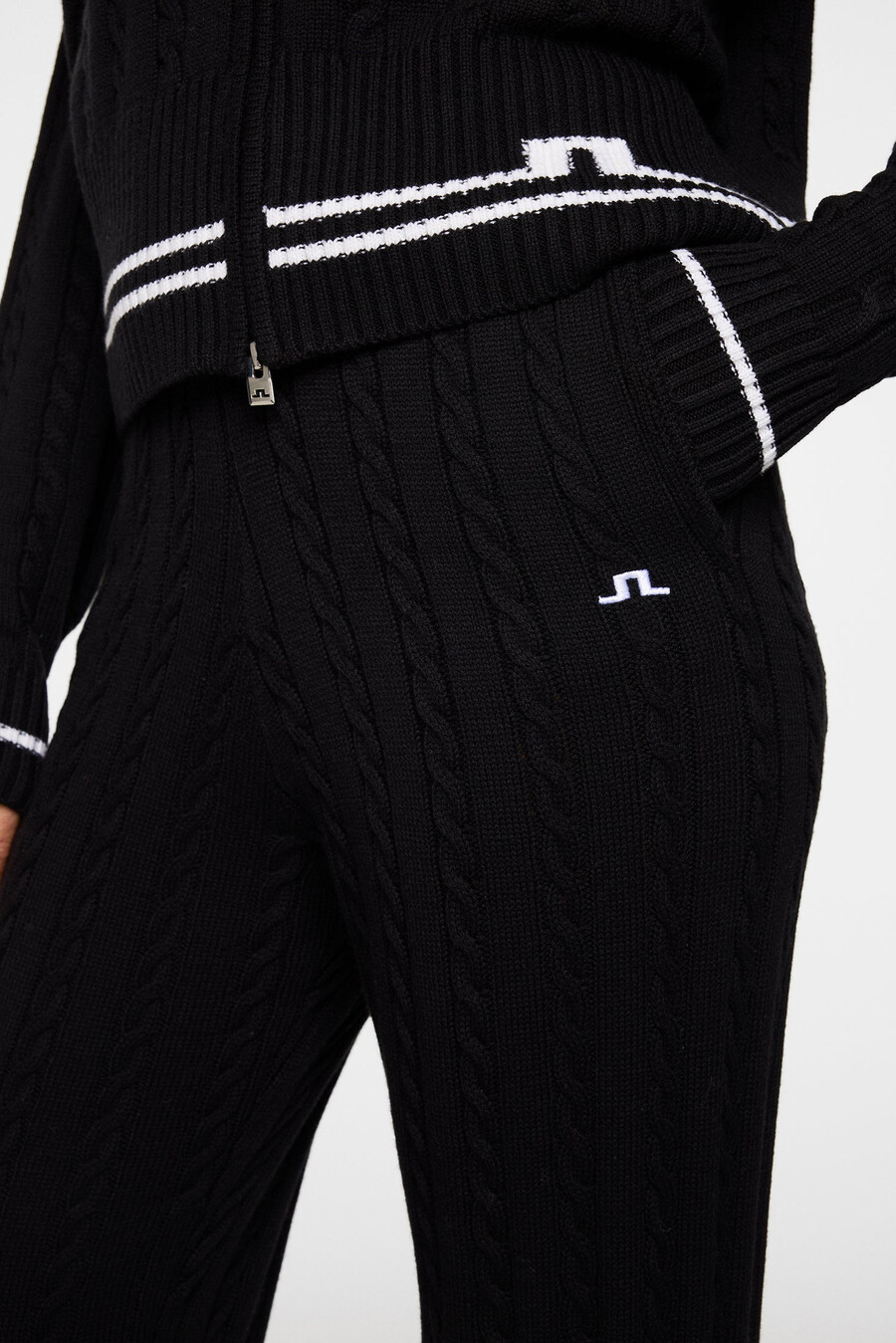 pantalón de lana de punto cable kiana
