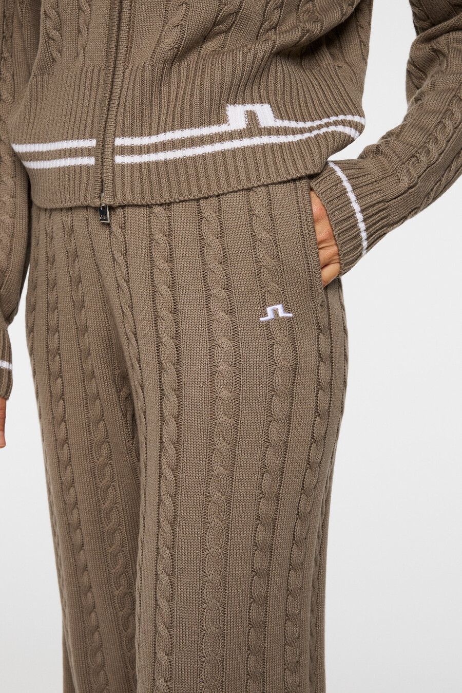 pantalón de lana de punto cable kiana
