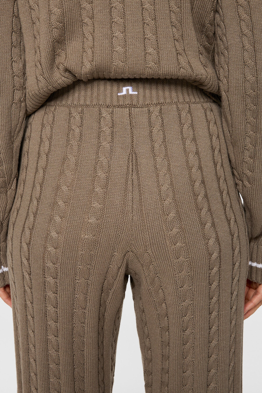 pantalón de lana de punto cable kiana